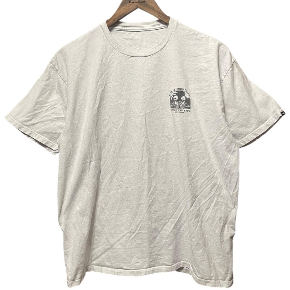 van’s premium off the wall Bros skeleton graphic crewneck skater drinking shirt